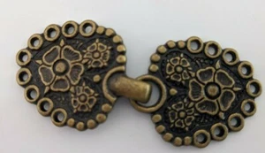 Antique Gold Clasp (2 pieces) - 2 1/2" JHB Buttons - Picture 1 of 2
