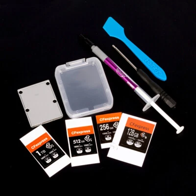 CFexpress Memory Card M.2 NVme SSD Alu Housing DIY Kit fr Canon R5 R5C R3 Camera - Image 1 of 4