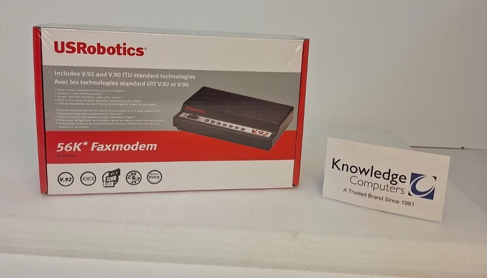 US Robotics 5686G 56K External Fax Modem V.92 V.90 ITU SEALED BOX Foto 1 de 1
