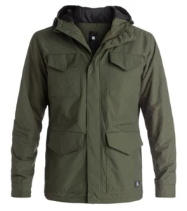 NUEVO CON ETIQUETAS PARA HOMBRE DC FAIRBURN CHAQUETA DE NIEVE $150 M fatiga verde parka impermeable - Imagen 1 de 2