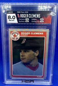 1985 Fleer Roger Clemens #155 PSA 8 NM-MT Rookie Card Boston Red Sox