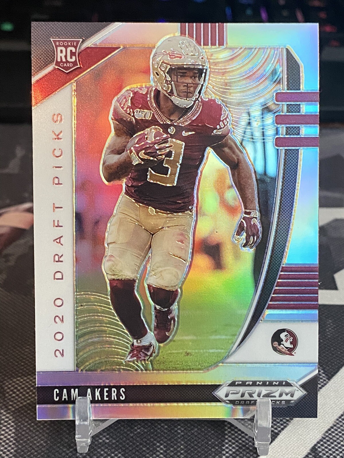 2020 Panini Prizm Draft Picks Cam Akers Rookie Card Silver Prizm #121 Rams Card