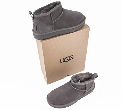 Nuevos botines para mujer 100 % auténticos UGG clásicos ultra mini grises 1116109 Foto 1 de 4