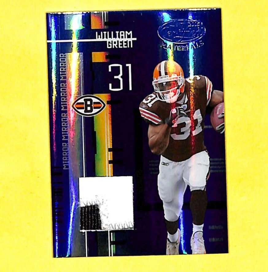 2005 Leaf Certified William Green 18/50 Mirror Blue Patch Card Browns  - Image 1 of 1