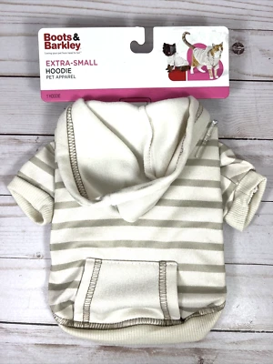 Boots & Barkley Dog Cat Pet Extra Small Hoodie Sweatshirt Shirt Striped 10lb 10" - Image 1 of 4