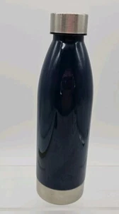 MAINSTAYS 22 oz Water Bottle Stainless Steel Top and Bottom Navy Blue - Picture 1 of 6