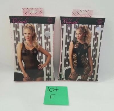 2- seven 'till Midnight Lingerie Black Chemise Set & Seamless Dress Size OS  - Image 1 of 4