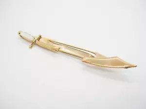 Vintage Cravat Holder Freemason Tie Bar Scimitar Shriners SWANK Tie Clip - Picture 1 of 3