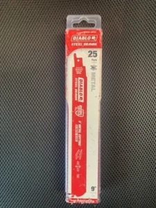 Diablo DS0908BFD 9-inch Steel Demon Bi-Metal 8/10 TPI Reciprocating Blades, 25pk - Picture 1 of 2