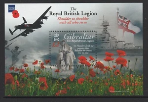 GIBRALTAR - 2011 Royal BRITISH LEGION Minisheet , block MNH - Military Service - Picture 1 of 1