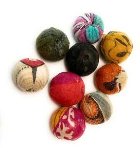 Cuentas de tela Kantha recicladas - 15 mm - Imagen 1 de 1