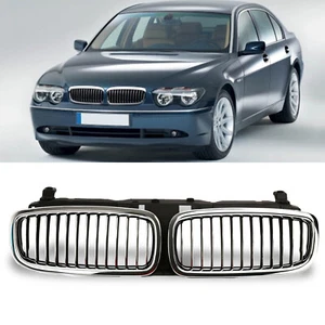 Front Center Grille Chrome & Black For BMW E65 02-05 pre lci 7-Series 745i 745Li - Picture 1 of 7
