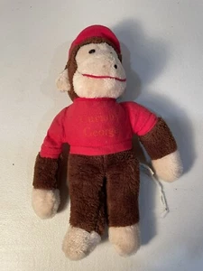 Vintage Curious George Plush Knickerbocker Monkey Stuffed Animal Ape Doll Shirt - Picture 1 of 5