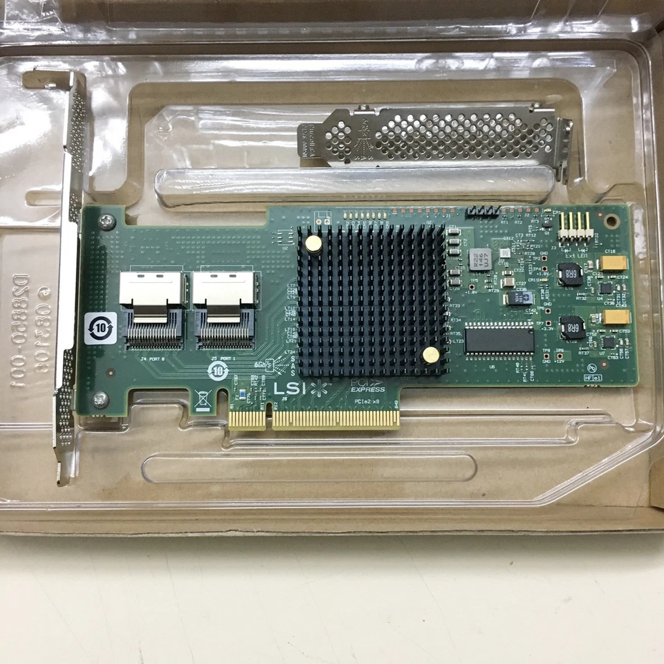 LSI SAS 9210-8i 8-port 6Gb/s PCIe x8 HBA RAID SATA Controller card=M1015 9211-8I - Image 1 of 3