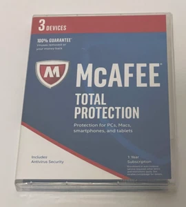 "BRAND NEW" McAFEE Antivirus Total Protection 2017 (3 Devices) FACTORY SEALED - Picture 1 of 5