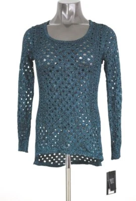 NEW Rock & Republic Chain Gang Women's Pullover Blouse Long Sleeve Size S Foto 1 de 4