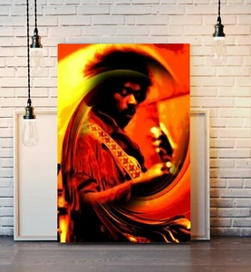 JIMI HENDRIX CANVAS STREET WALL ART PRINT ARTWORK DESIGN - SWIRL - Picture 1 of 10