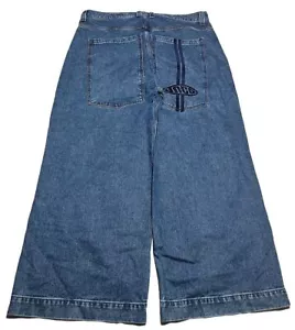 NEW Jnco Jeans Wide Load Jeans 44W 30L 30”Blue Denim Baggy AP4 - Picture 1 of 6