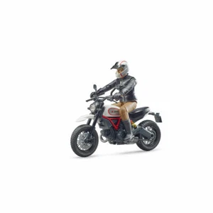 Bruder Leisure Scrambler Ducati Desert Sled w. Driver Motorcycle Model Toy - Picture 1 of 5