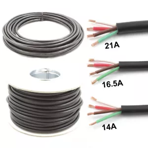 Cavo 4 core 12v 24v filo a parete sottile (14A 16,5A 21A) luci LED rimorchio ecc. - Foto 1 di 1