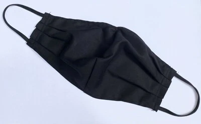 Face Mask Mouth Cover Breathable Cotton Covering Black Handmade  - Image 1 of 2