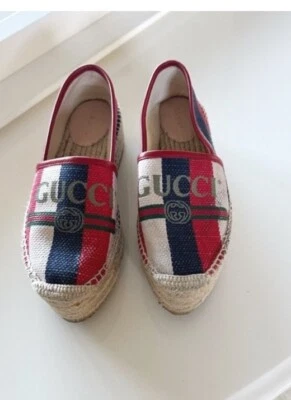 Alpargatas Gucci Sylvia Logo - Solo usadas unas pocas veces Foto 1 de 3