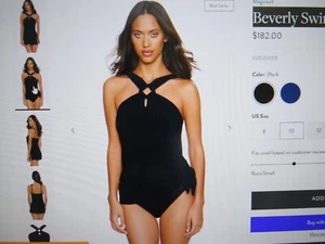 ๐๏ธ๐ $182 Miraclesuit Beverly Swim Dress Black Magicsuit NEW size 10 ๐๏ธ๐ - Picture 1 of 12