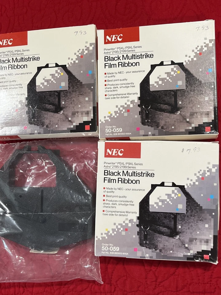 NEC Pinwriter MultiStrike Black Film Ribbon 50-059 NEW SEALED P5XL Astra 2195 - Image 1 of 4
