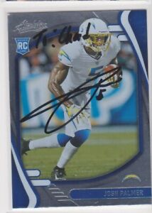 JOSH PALMER LOS ANGELES CHARGERS PERSONALIZED AUTOGRAPHED CARD