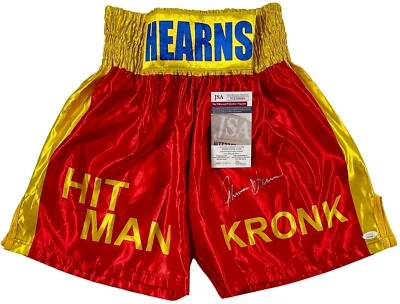 TRONCOS DE BOXEO AUTOGRAFIADOS FIRMADOS POR THOMAS HEARNS HITMAN CERTIFICADO POR TESTIGOS JSA Foto 1 de 4