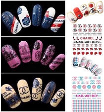 Nail Art Water Decals Transfer Stickers-Decorazione Unghie effetto JEANS-PIZZO