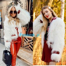 Blogger Jacke Designer Giambattista Valli H&M S 36 38 Fell Faux Fur Pelz weiß