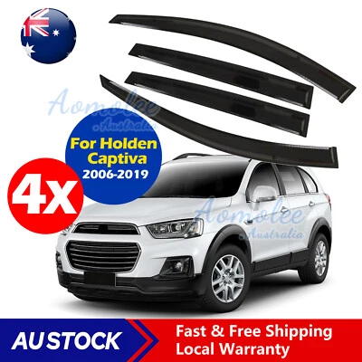 4X For Holden Captiva 2006-2019 Window Visors Weathershields Weather Shields AU - image 1 of 4