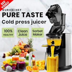 【EXTRA10%OFF】EUROCHEF Cold Press Slow Juicer Whole Fruit Chute Extractor