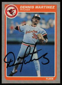 1985 Fleer #181 Dennis Martinez * Baltimore Orioles * Auto * Signed * Autograph