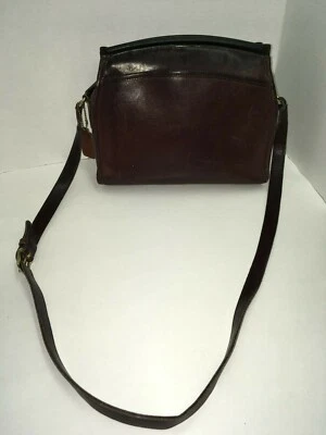 Vintage 70's COACH Brown Leather Purse Crossbody Shoulder Strap Tag USA Rare - Image 1 of 4