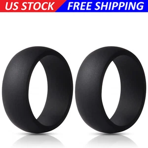 SILICONE WEDDING RING Men Rubber Band by LiveLife BOGO ~ Pick 2 Colors