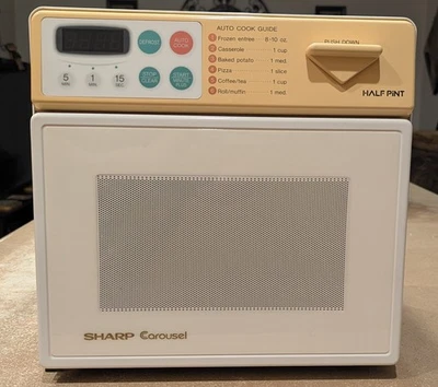 Vintage Sharp Half Pint Carousel Microwave R-1456 (1994) Pristine Unused - Image 1 of 4