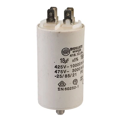 Ducati 18uf Plastic Case Motor Run Capacitor 4.16.10.24.64