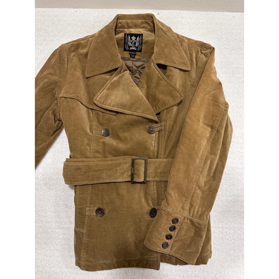 Chaqueta gabardina vintage Esprit de pana con cinturón doble botonadura XL Foto 1 de 4