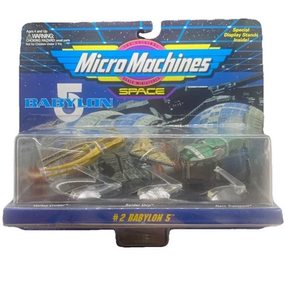 VINTAGE 1994 GALOOB MICRO MACHINES BABYLON 5 SHIP SET #2 NEW NARN VORLON RAIDER - Bild 1 von 4