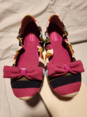 Coach A0182 Rio Legacy мульти полоски 8 М женщин вязаный поскользнуться на балет плоский туфли - Изображение 1 из 4