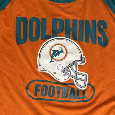 NFL Nike Miami Dolphins Dri-FIT Camiseta Manga Larga Naranja/Aqua 3XL Foto 1 de 4