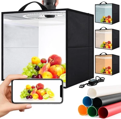 Caja de luz, caja de luz fotografía, caja de fotos de 16"x16", caja de luz fotográfica 120 luces LED Foto 1 de 4