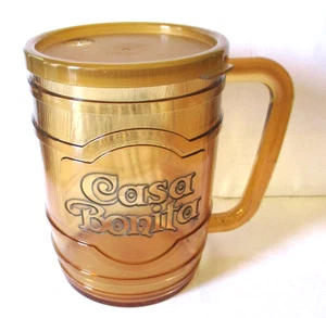 Casa Bonita Plastic Root Beer Bar Mug w/Lid Cliff Divers South Park Denver CO - Picture 1 of 3