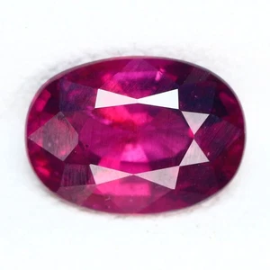1.53 Ct Sparkling Perfect Oval 7.9 x 5.7 MM 100% Natural Reddish Pink Rhodolite - Picture 1 of 5