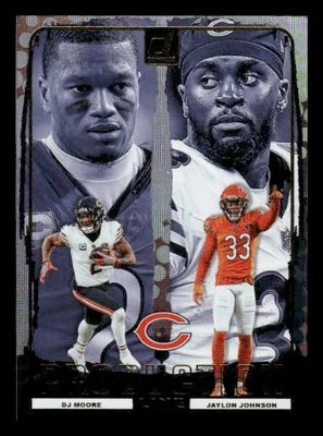 2024 Donruss #8 D.J. Moore / Jaylon Johnson Production Line Chicago Bears - Image 1 of 2