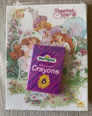 Vintage Peppermint Rose Golden 63 Pcs Jigsaw Puzzle & Activity Book Sealed 1990s - Image 1 of 4