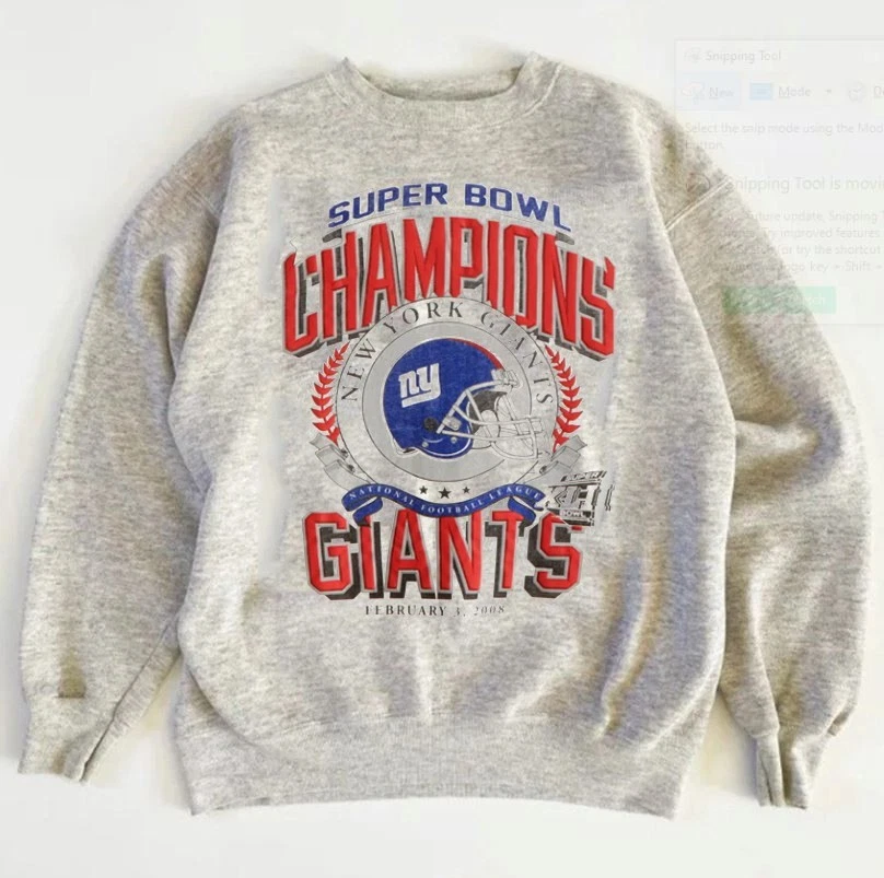 New York Giants NFL champions super bowl crewneck sweatshirt KV40683 - Image 1 of 1