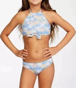 NWT Billabong Girls Talk To The Palm 2 Piece High Neck Bikini Set Size 14 - Picture 1 of 6